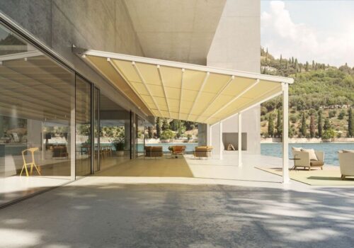 Eine moderne Pergola-Markise