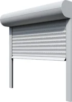 Weiße Rollladen aus Aluminium